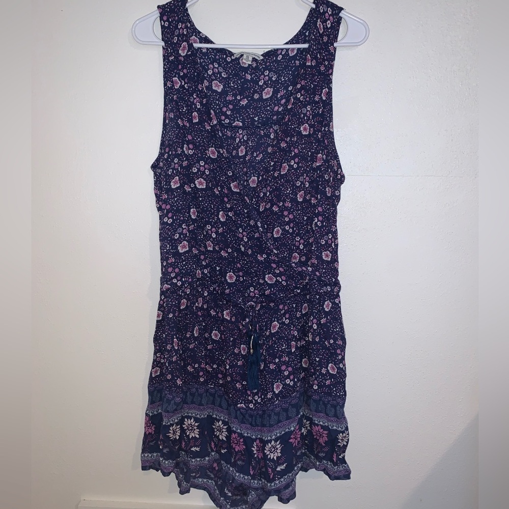 Purple Floral Romper - American Eagle